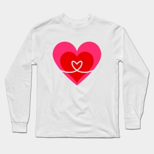 Warm Gift Heart Shape Long Sleeve T-Shirt